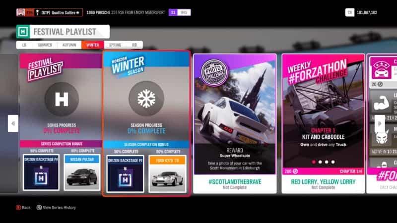 Forza Horizon 4 Season Change: Riders On The Winter Storm